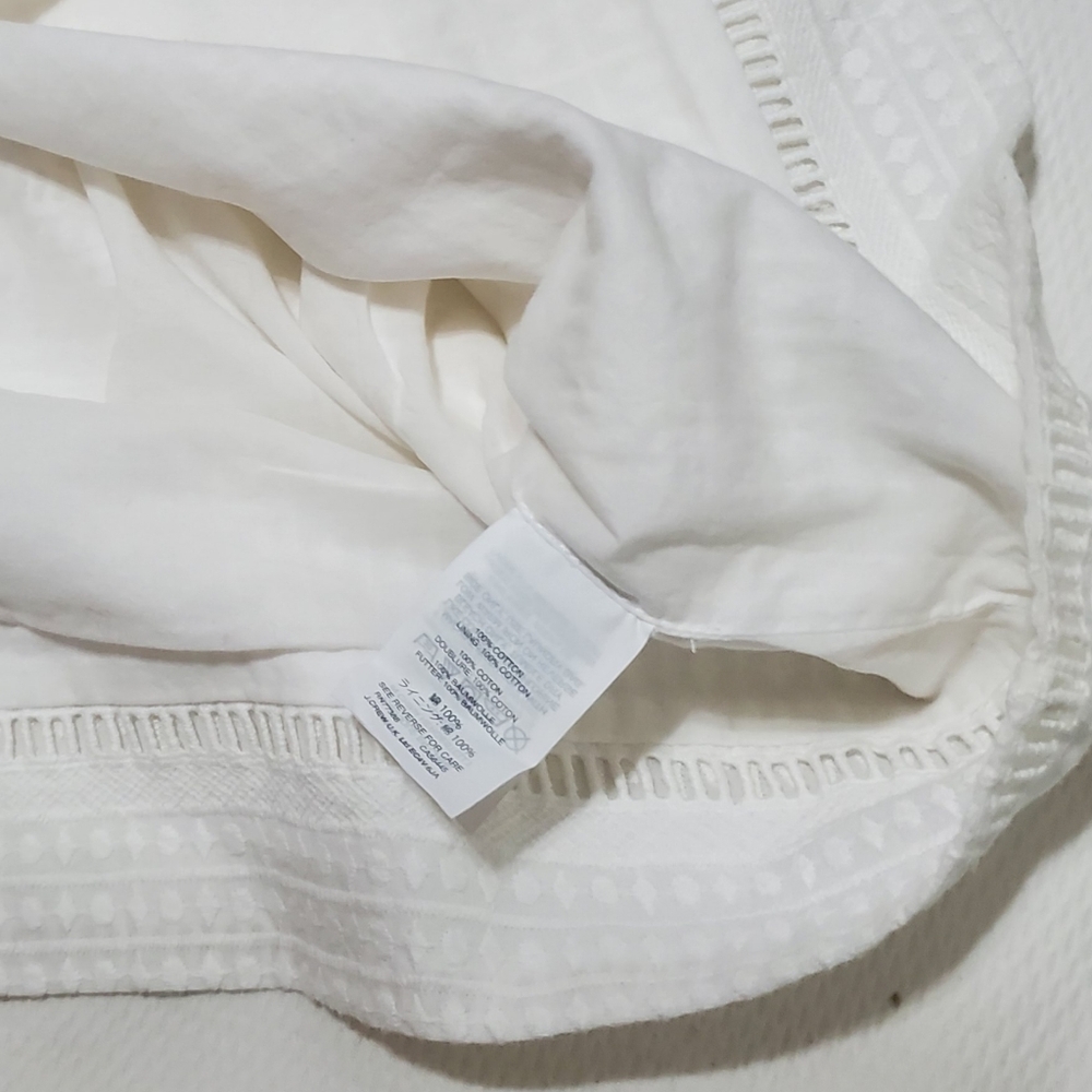 J. Crew White Eyelet Cotton Shift Dress Size 2 - Picture 11 of 12